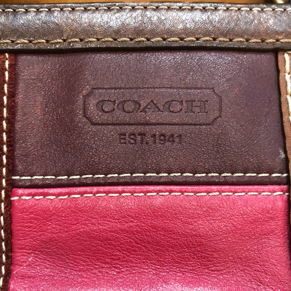 COACH TOTE HANDBAG/PURSE IN PATCHWORK GORGEOUS COLORS BOX & DUST BAG LUXURY🤎 - Picture 4 of 16